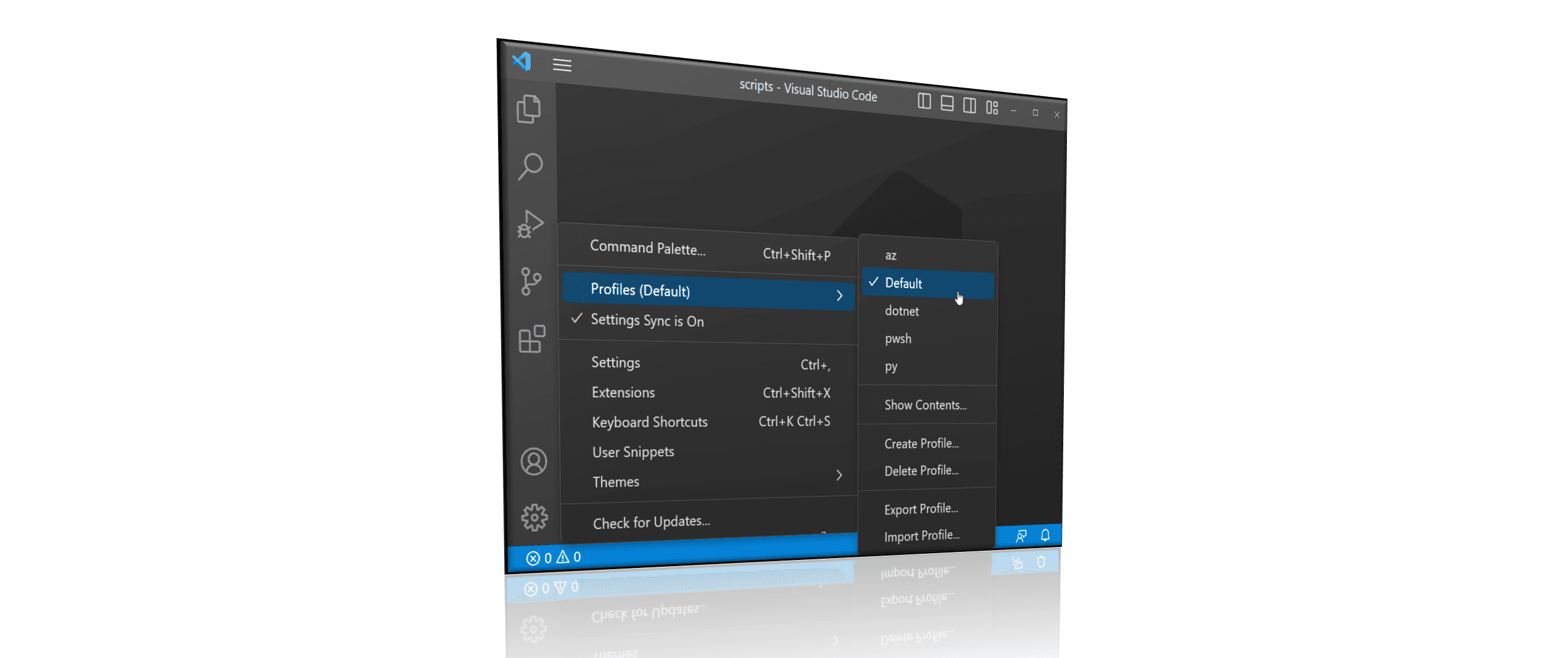 Automate VS Code extensions setup across profiles
